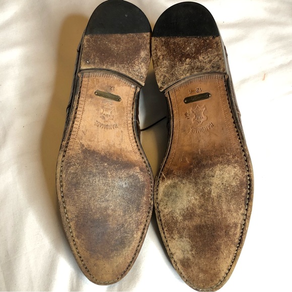 Neiman Marcus brown leather genuine Alligator Oxford dress shoes handmade main image 13